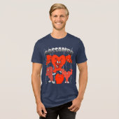 大きな赤いモンスター トライブレンドTシャツ (正面全面)