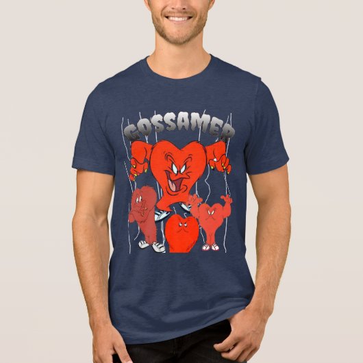 大きな赤いモンスター トライブレンドTシャツ (正面)