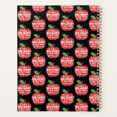 大きな赤いリンゴそれは大きなハート先生ギフトを取る プランナー手帳 (裏面)