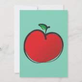 大きな赤いリンゴのパーティー 招待状 (裏面)