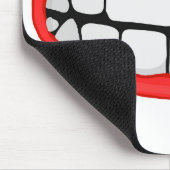 大きな赤い唇（歯あり） マウスパッド (コーナー)