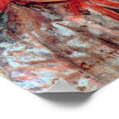 大きな赤い帽子をかぶった女の子、メアリー・カッサット ポスター (角)