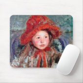 大きな赤い帽子をかぶった女の子、メアリー・カッサット マウスパッド (マウス)