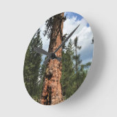 大きな赤い木、ラパイン、または ラウンド壁時計 (傾斜)