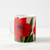 大きな赤い花のマグカップ コーヒーマグカップ (正面左)