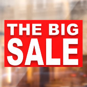 大きな赤い販売の看板ウィンドウにしがみつく ウィンドウサイン (シート2)