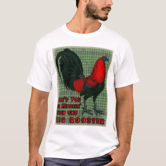大きな赤い雄鶏 Tシャツ (正面)