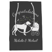 大きな赤ちゃんシャワー ミディアムペーパーバッグ (正面)