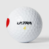 大きな赤と白のハート形の愛 ゴルフボール (ロゴ)