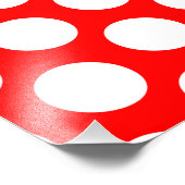 大きな赤と白水玉模様 フォトプリント            (角)