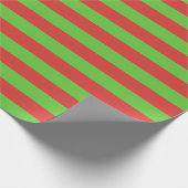 大きな赤と緑のストライプ紙 ラッピングペーパー (角)
