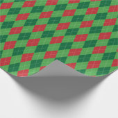 大きな赤と緑のラッアーガイルピング紙 ラッピングペーパー (角)