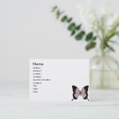 大きな赤と黒の蝶 名刺 (スタンド正面)