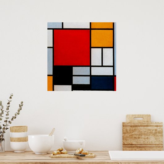 大きな赤の飛行機 ポスター (キッチン)