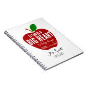 大きな赤アップルビッグハート先生クリスマスギフト ノートブック (右側)