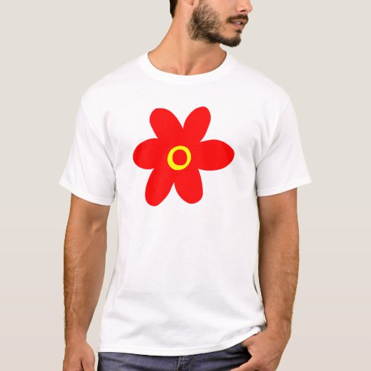 大きな赤花 Tシャツ (正面)