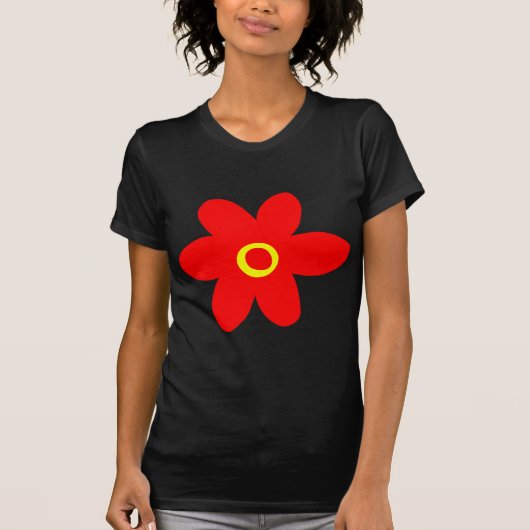 大きな赤花 Tシャツ (正面)