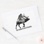 大きな足の足跡の欠如 長方形シール (封筒)