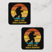 大きな足はもう隠れて探し求めたくない今H スクエア名刺 (正面/裏面)