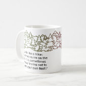 大きな足ハイカーの足跡パーソナライズされたマグカップ コーヒーマグカップ (正面左)