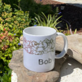 大きな足ハイカーの足跡パーソナライズされたマグカップ コーヒーマグカップ