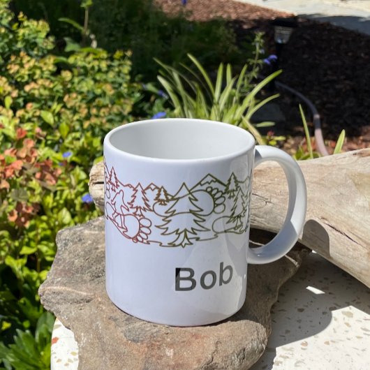 大きな足ハイカーの足跡パーソナライズされたマグカップ コーヒーマグカップ