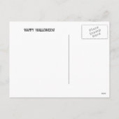 大きな足ハッピーハローウィンの治療または治療 シーズンポストカード (裏面)
