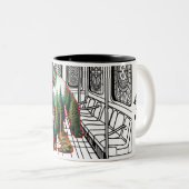 大きな足溝マグカップ ツートーンマグカップ (正面右)