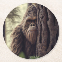 大きな足/サスカッチ ラウンドペーパーコースター