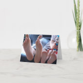 大きな足、小さな足-空白のノートカード カード (正面)