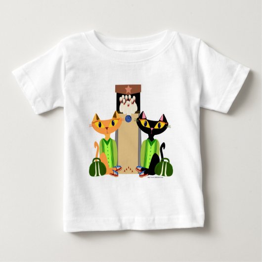 大きな路上猫 ベビーTシャツ (正面)
