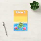 大きな跳びカスタム上がるカエルのメモ ポストイット (オフィス)