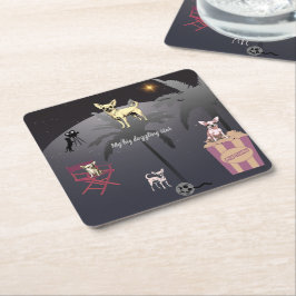 大きな輝く星 スクエアペーパーコースター