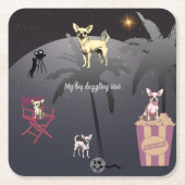 大きな輝く星 スクエアペーパーコースター (正面)