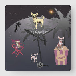 大きな輝く星 スクエア壁時計