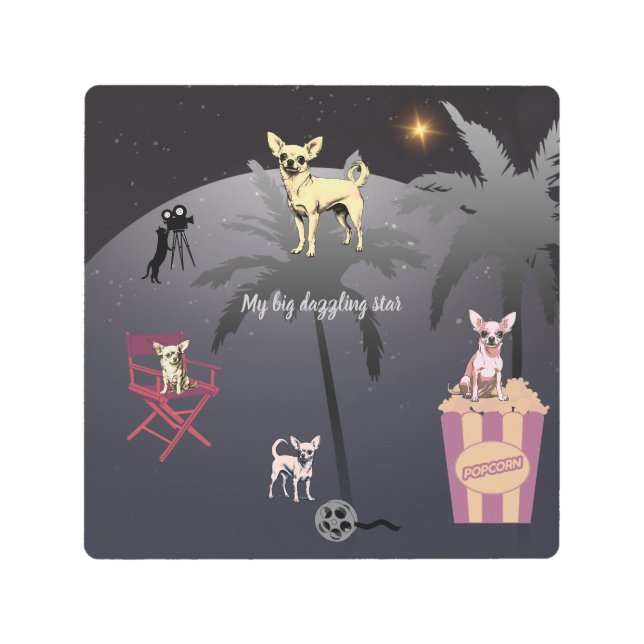 大きな輝く星 メタルプリント (正面)