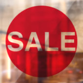 大きな透明な赤いウィンドウ販売サインのビニール貼り ウィンドウサイン (シート2)