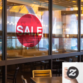 大きな透明な赤いウィンドウ販売サインのビニール貼り ウィンドウサイン