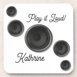 大きな遊スピーカー白 コースター