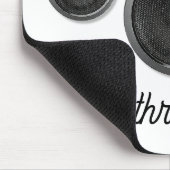 大きな遊スピーカー白 マウスパッド (コーナー)