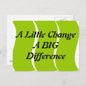 大きな違いのはがきを少し変える ポストカード (正面/裏面)