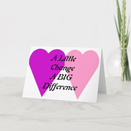 大きな違いを少し変える サンキューカード