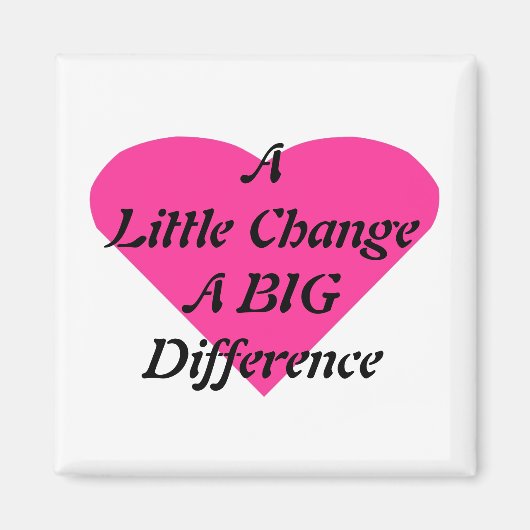 大きな違いを少し変える マグネット (正面)