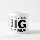 大きな醜いマグノベルティを愛カスタムする コーヒーマグカップ (正面左)