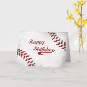 大きな野球スポーツグランジを持つ誕生日 カード (黄色い花)