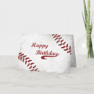 大きな野球スポーツグランジを持つ誕生日 カード