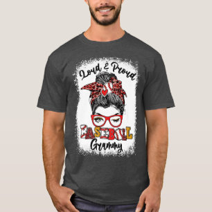 大きな野球誇りを持ったのグラミーな汚いパンが漂白した Tシャツ