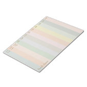 大きな金ゴールド番号のパステルライン ノートパッド (アングル)