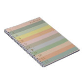 大きな金ゴールド番号のパステルライン ノートブック (右側)