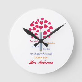 大きな鉛筆の木/先生鑑賞 ラウンド壁時計